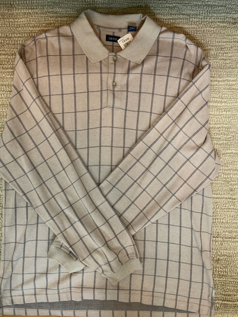 Men’s Izod long sleeve shirt XXL tan
